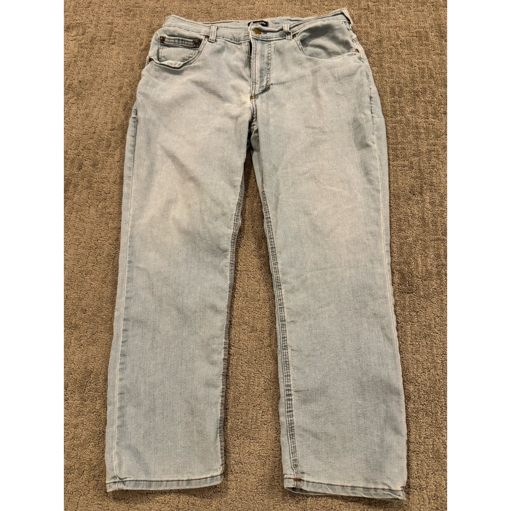 Origin Jeans Mens 34/28 Blue Legit Fit Straight Stretch Denim (G1)